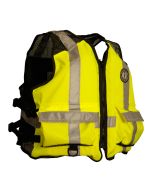 Mustang High Visibility Industrial Mesh Vest - Fluorescent Yellow/Green/Black - Small/Medium [MV1254T3-239-S/M-216]