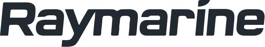 Dark blue Raymarine text logo on a black background, showcasing a sleek, modern font. The design conveys a sense of sophistication and technology.